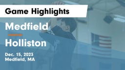 Medfield  vs Holliston  Game Highlights - Dec. 15, 2023