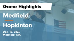 Medfield  vs Hopkinton  Game Highlights - Dec. 19, 2023