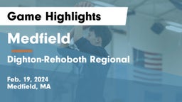 Medfield  vs Dighton-Rehoboth Regional  Game Highlights - Feb. 19, 2024