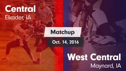 Matchup: Central vs. West Central  2016