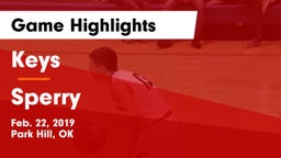 Keys  vs Sperry  Game Highlights - Feb. 22, 2019