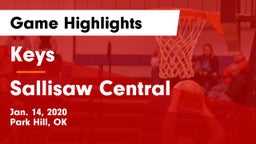 Keys  vs Sallisaw Central  Game Highlights - Jan. 14, 2020