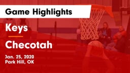 Keys  vs Checotah  Game Highlights - Jan. 25, 2020