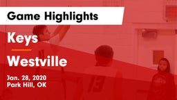 Keys  vs Westville  Game Highlights - Jan. 28, 2020