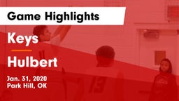 Keys  vs Hulbert  Game Highlights - Jan. 31, 2020