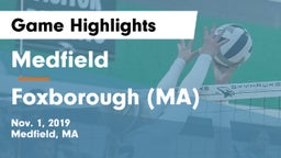 Medfield  vs Foxborough (MA) Game Highlights - Nov. 1, 2019