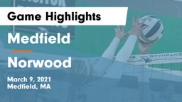 Medfield  vs Norwood  Game Highlights - March 9, 2021