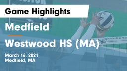 Medfield  vs Westwood HS (MA) Game Highlights - March 16, 2021