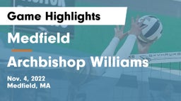 Medfield  vs Archbishop Williams  Game Highlights - Nov. 4, 2022