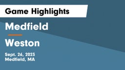 Medfield  vs Weston  Game Highlights - Sept. 26, 2023