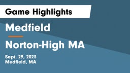 Medfield  vs Norton-High MA Game Highlights - Sept. 29, 2023