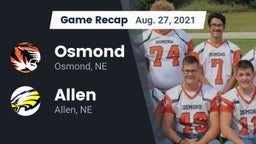 Recap: Osmond  vs. Allen  2021