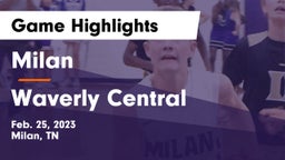 Milan  vs Waverly Central  Game Highlights - Feb. 25, 2023