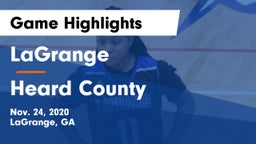 LaGrange  vs Heard County  Game Highlights - Nov. 24, 2020