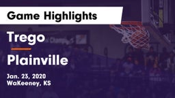 Trego  vs Plainville  Game Highlights - Jan. 23, 2020