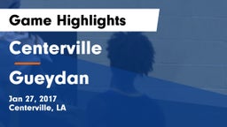 Centerville  vs Gueydan Game Highlights - Jan 27, 2017
