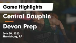 Central Dauphin  vs Devon Prep  Game Highlights - July 30, 2020