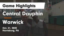 Central Dauphin  vs Warwick  Game Highlights - Oct. 31, 2020