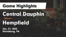 Central Dauphin  vs Hempfield  Game Highlights - Jan. 21, 2023