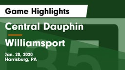 Central Dauphin  vs Williamsport  Game Highlights - Jan. 20, 2020