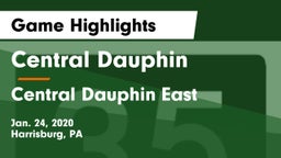 Central Dauphin  vs Central Dauphin East  Game Highlights - Jan. 24, 2020