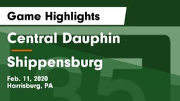 Central Dauphin  vs Shippensburg  Game Highlights - Feb. 11, 2020