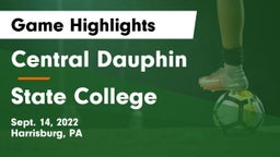 Central Dauphin  vs State College  Game Highlights - Sept. 14, 2022