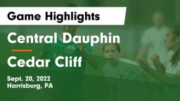 Central Dauphin  vs Cedar Cliff  Game Highlights - Sept. 20, 2022