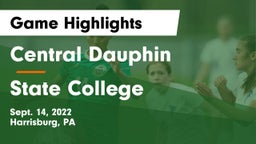 Central Dauphin  vs State College  Game Highlights - Sept. 14, 2022