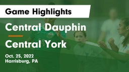 Central Dauphin  vs Central York  Game Highlights - Oct. 25, 2022