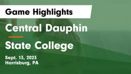 Central Dauphin  vs State College  Game Highlights - Sept. 13, 2023