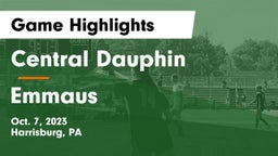 Central Dauphin  vs Emmaus  Game Highlights - Oct. 7, 2023