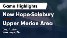 New Hope-Solebury  vs Upper Merion Area  Game Highlights - Dec. 7, 2018