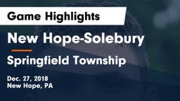 New Hope-Solebury  vs Springfield Township  Game Highlights - Dec. 27, 2018