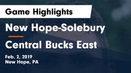 New Hope-Solebury  vs Central Bucks East  Game Highlights - Feb. 2, 2019