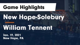 New Hope-Solebury  vs William Tennent  Game Highlights - Jan. 19, 2021