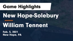 New Hope-Solebury  vs William Tennent  Game Highlights - Feb. 5, 2021
