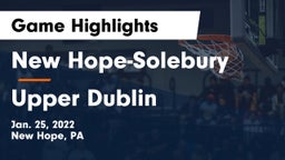 New Hope-Solebury  vs Upper Dublin  Game Highlights - Jan. 25, 2022