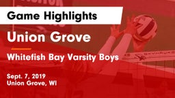 Union Grove  vs Whitefish Bay Varsity Boys Game Highlights - Sept. 7, 2019