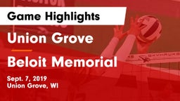 Union Grove  vs Beloit Memorial  Game Highlights - Sept. 7, 2019