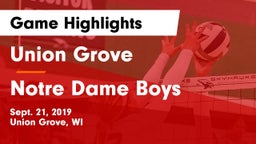 Union Grove  vs Notre Dame Boys Game Highlights - Sept. 21, 2019