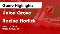 Union Grove  vs Racine Horlick Game Highlights - Sept. 21, 2019