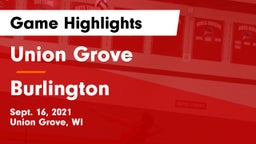 Union Grove  vs Burlington Game Highlights - Sept. 16, 2021