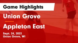 Union Grove  vs Appleton East  Game Highlights - Sept. 24, 2022