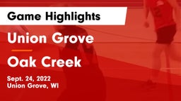 Union Grove  vs Oak Creek  Game Highlights - Sept. 24, 2022
