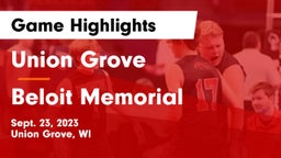 Union Grove  vs Beloit Memorial  Game Highlights - Sept. 23, 2023