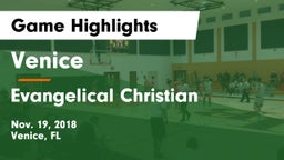 Venice  vs Evangelical Christian  Game Highlights - Nov. 19, 2018