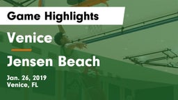 Venice  vs Jensen Beach Game Highlights - Jan. 26, 2019