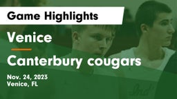 Venice  vs Canterbury cougars Game Highlights - Nov. 24, 2023