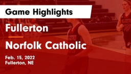 Fullerton  vs Norfolk Catholic  Game Highlights - Feb. 15, 2022